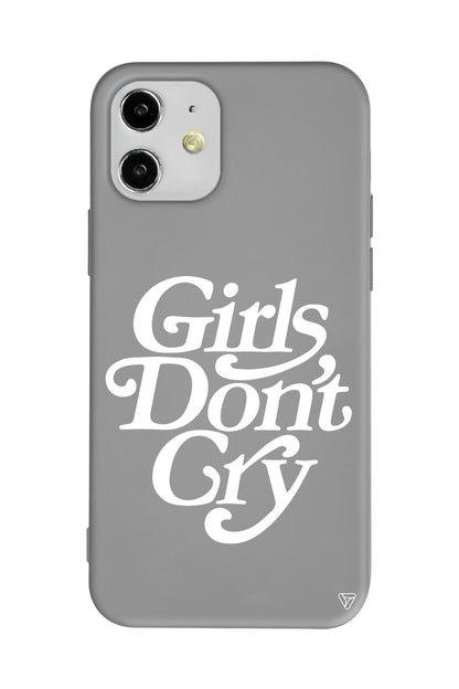 Girls Don't Gry Lansman Model İçi Kadife Silikon Telefon Kılıfı