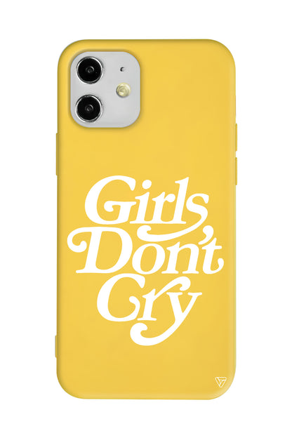 Girls Don't Gry Lansman Model İçi Kadife Silikon Telefon Kılıfı