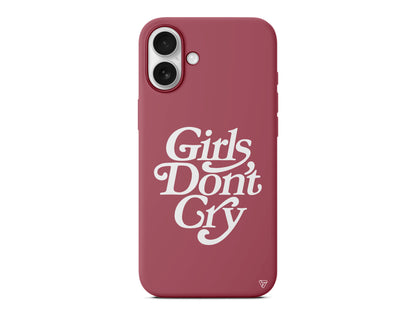 Girls Don't Gry Lansman Model İçi Kadife Silikon Telefon Kılıfı