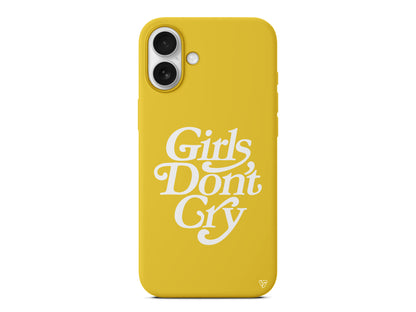 Girls Don't Gry Lansman Model İçi Kadife Silikon Telefon Kılıfı