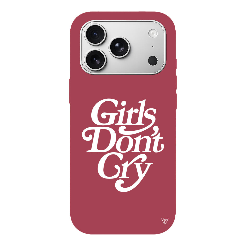 Girls Don't Gry Lansman Model İçi Kadife Silikon Telefon Kılıfı