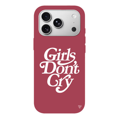 Girls Don't Gry Lansman Model İçi Kadife Silikon Telefon Kılıfı