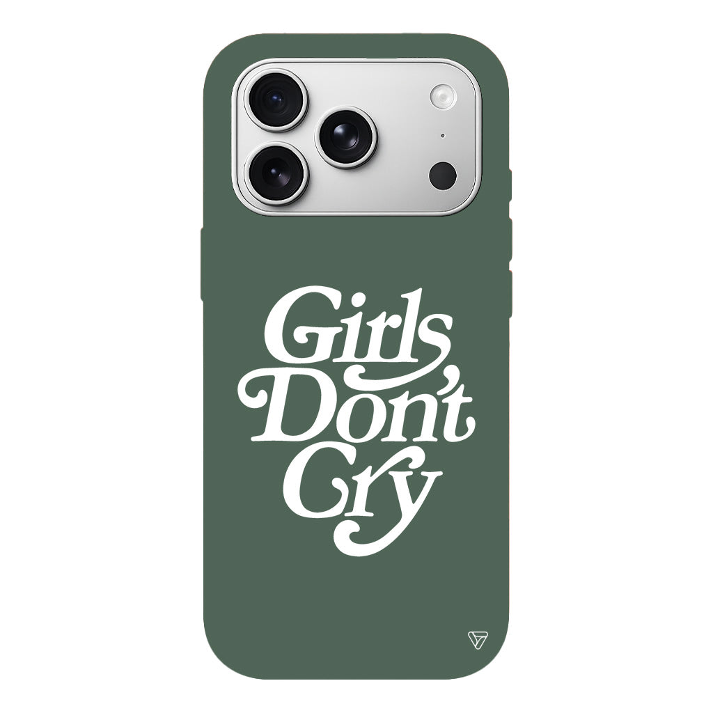 Girls Don't Gry Lansman Model İçi Kadife Silikon Telefon Kılıfı