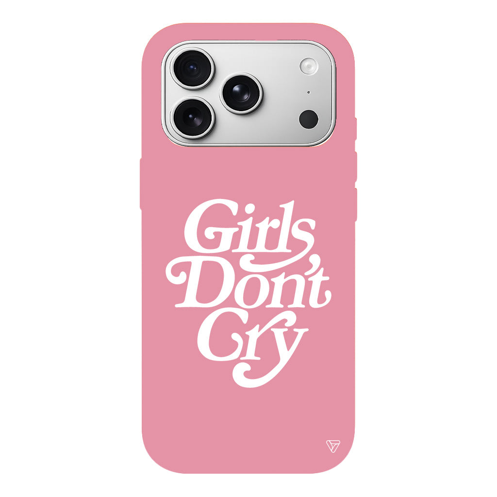 Girls Don't Gry Lansman Model İçi Kadife Silikon Telefon Kılıfı