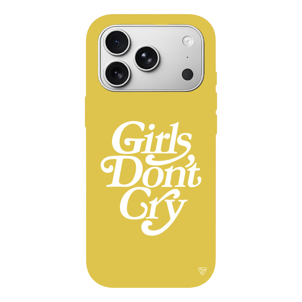 Girls Don't Gry Lansman Model İçi Kadife Silikon Telefon Kılıfı