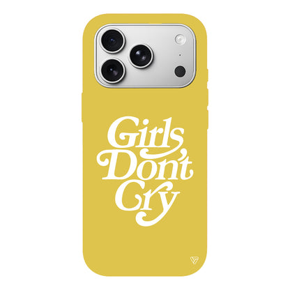 Girls Don't Gry Lansman Model İçi Kadife Silikon Telefon Kılıfı