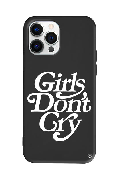 Girls Don't Gry Lansman Model İçi Kadife Silikon Telefon Kılıfı