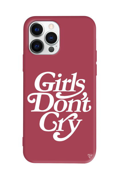 Girls Don't Gry Lansman Model İçi Kadife Silikon Telefon Kılıfı