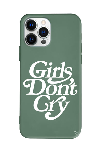 Girls Don't Gry Lansman Model İçi Kadife Silikon Telefon Kılıfı