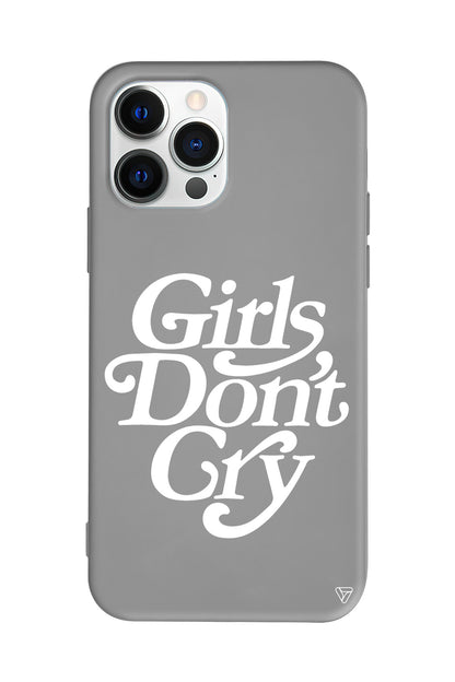 Girls Don't Gry Lansman Model İçi Kadife Silikon Telefon Kılıfı