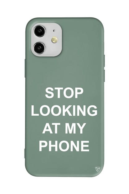 Stop Looking Lansman Model İçi Kadife Silikon Telefon Kılıfı
