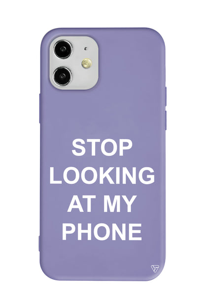 Stop Looking Lansman Model İçi Kadife Silikon Telefon Kılıfı