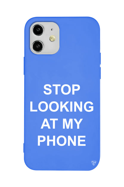 Stop Looking Lansman Model İçi Kadife Silikon Telefon Kılıfı