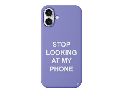 Stop Looking Lansman Model İçi Kadife Silikon Telefon Kılıfı – Plus Serisine Özel