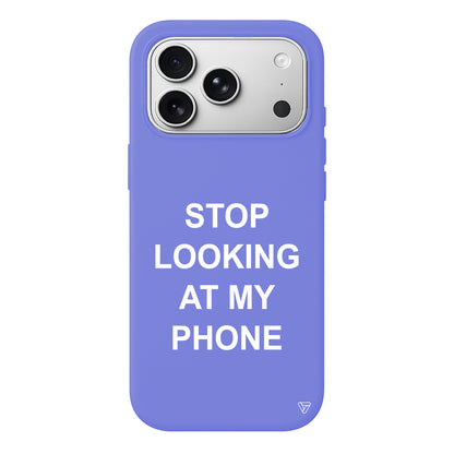 Stop Looking Lansman Model İçi Kadife Silikon Telefon Kılıfı