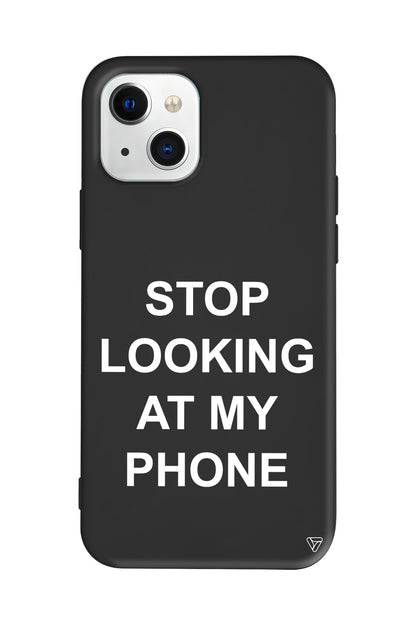 Stop Looking Lansman Model İçi Kadife Silikon Telefon Kılıfı