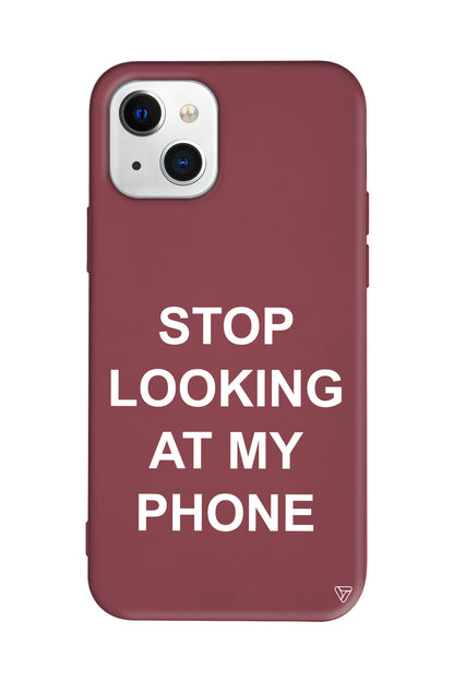 Stop Looking Lansman Model İçi Kadife Silikon Telefon Kılıfı