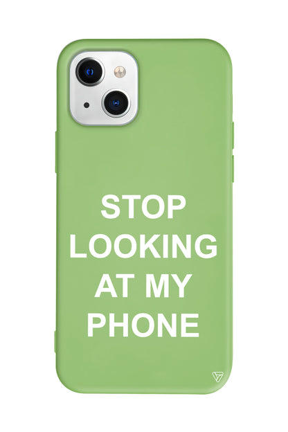 Stop Looking Lansman Model İçi Kadife Silikon Telefon Kılıfı