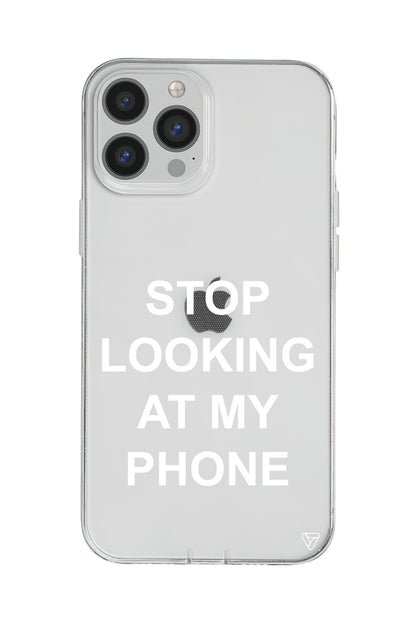 Stop Looking Lansman Model İçi Kadife Silikon Telefon Kılıfı