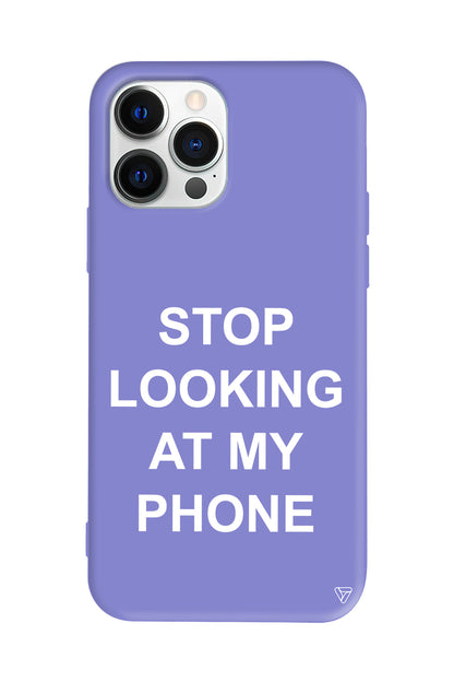 Stop Looking Lansman Model İçi Kadife Silikon Telefon Kılıfı