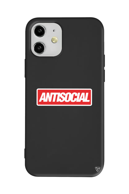 Anti Sosyal Lansman Model İçi Kadife Silikon Telefon Kılıfı