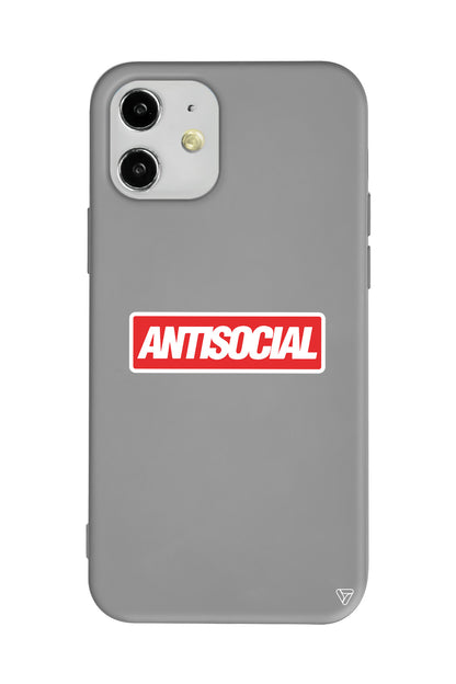 Anti Sosyal Lansman Model İçi Kadife Silikon Telefon Kılıfı