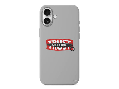 Trust No One Lansman Model İçi Kadife Silikon Telefon Kılıfı – Plus Serisine Özel