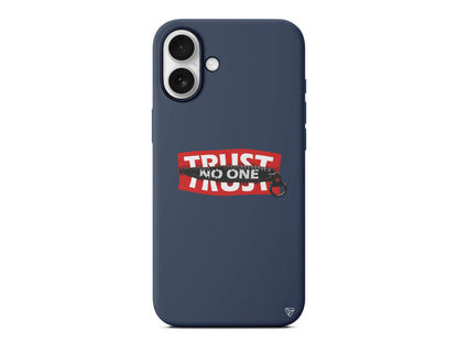 Trust No One Lansman Model İçi Kadife Silikon Telefon Kılıfı – Plus Serisine Özel