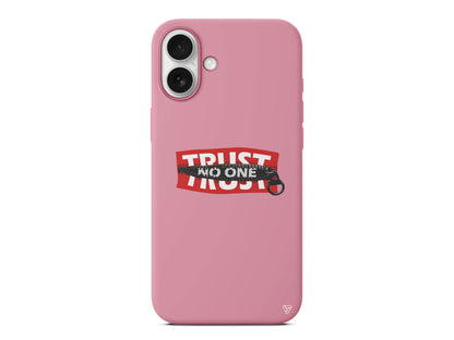 Trust No One Lansman Model İçi Kadife Silikon Telefon Kılıfı – Plus Serisine Özel