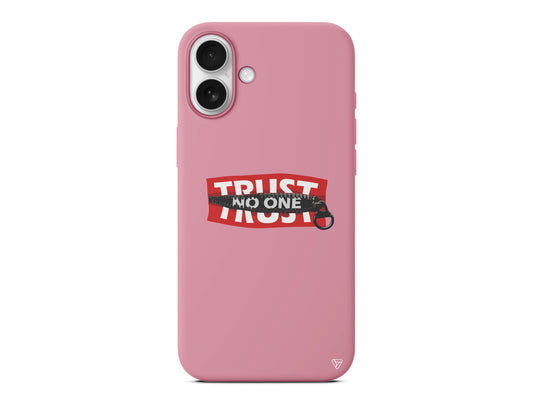 Trust No One Lansman Model İçi Kadife Silikon Telefon Kılıfı – Plus Serisine Özel