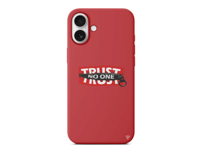 Trust No One Lansman Model İçi Kadife Silikon Telefon Kılıfı – Plus Serisine Özel