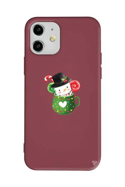 A Cup Of Xmas Lansman Model İçi Kadife Silikon Telefon Kılıfı