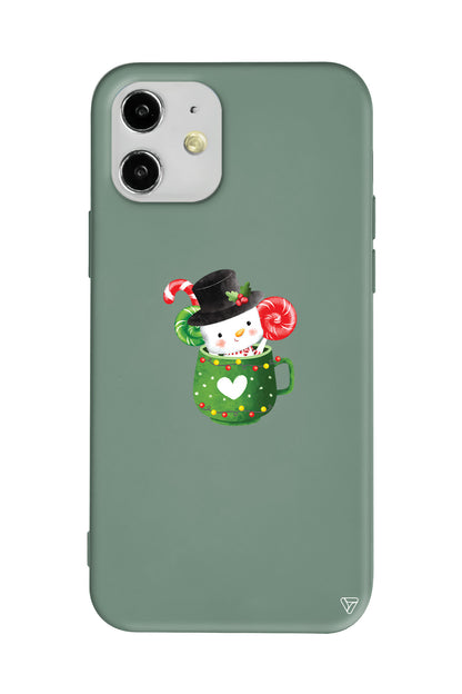 A Cup Of Xmas Lansman Model İçi Kadife Silikon Telefon Kılıfı