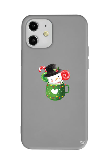 A Cup Of Xmas Lansman Model İçi Kadife Silikon Telefon Kılıfı