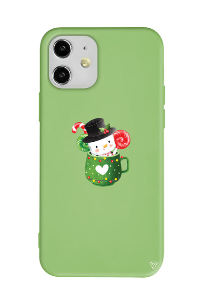 A Cup Of Xmas Lansman Model İçi Kadife Silikon Telefon Kılıfı