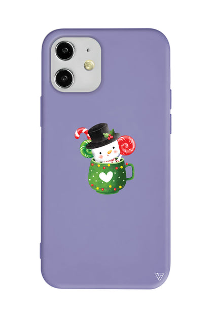 A Cup Of Xmas Lansman Model İçi Kadife Silikon Telefon Kılıfı