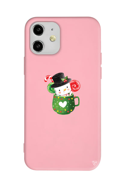 A Cup Of Xmas Lansman Model İçi Kadife Silikon Telefon Kılıfı