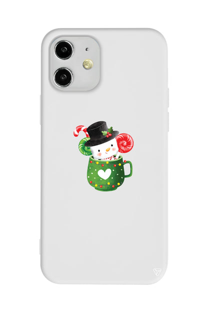 A Cup Of Xmas Lansman Model İçi Kadife Silikon Telefon Kılıfı