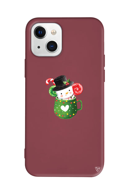 A Cup Of Xmas Lansman Model İçi Kadife Silikon Telefon Kılıfı – Plus Serisine Özel