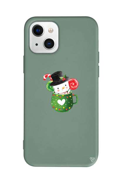 A Cup Of Xmas Lansman Model İçi Kadife Silikon Telefon Kılıfı