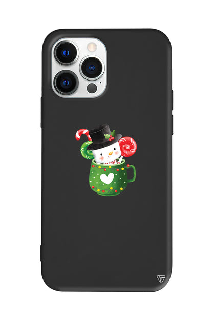 A Cup Of Xmas Lansman Model İçi Kadife Silikon Telefon Kılıfı