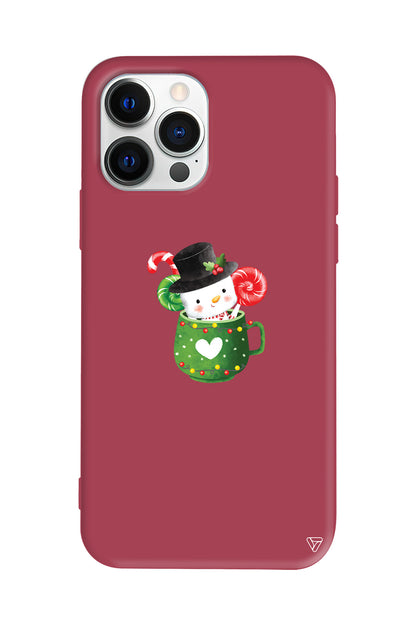 A Cup Of Xmas Lansman Model İçi Kadife Silikon Telefon Kılıfı