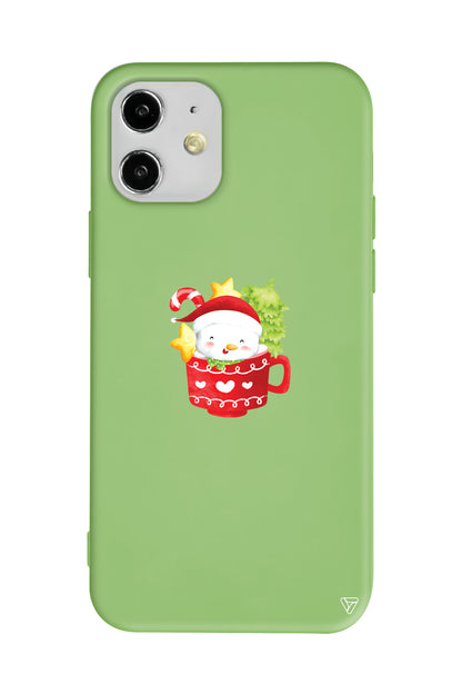 A Cup Of Xmas 4 Lansman Model İçi Kadife Silikon Telefon Kılıfı