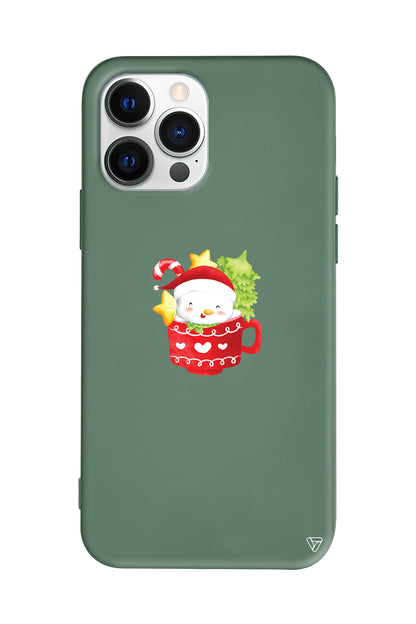 A Cup Of Xmas 4 Lansman Model İçi Kadife Silikon Telefon Kılıfı