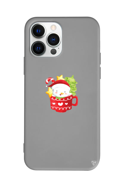 A Cup Of Xmas 4 Lansman Model İçi Kadife Silikon Telefon Kılıfı