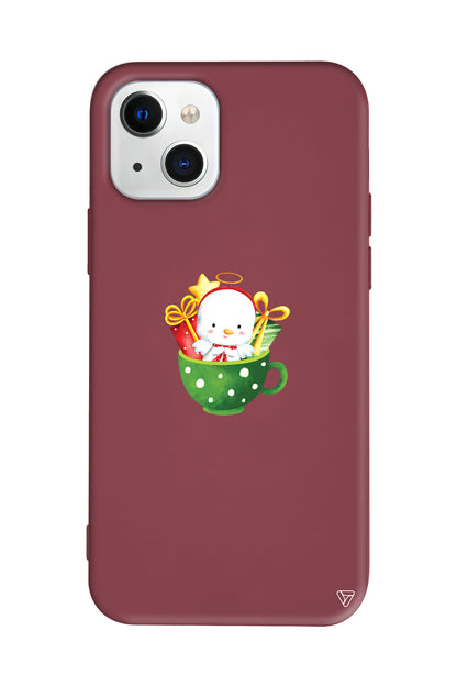 A Cup Of Xmas 6 Lansman Model İçi Kadife Silikon Telefon Kılıfı – Plus Serisine Özel