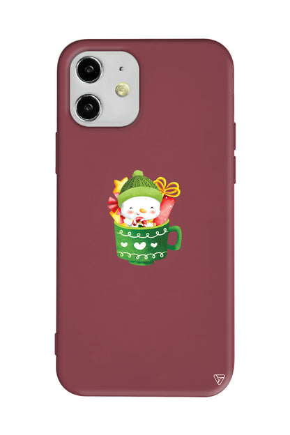 A Cup Of Xmas 8 Lansman Model İçi Kadife Silikon Telefon Kılıfı