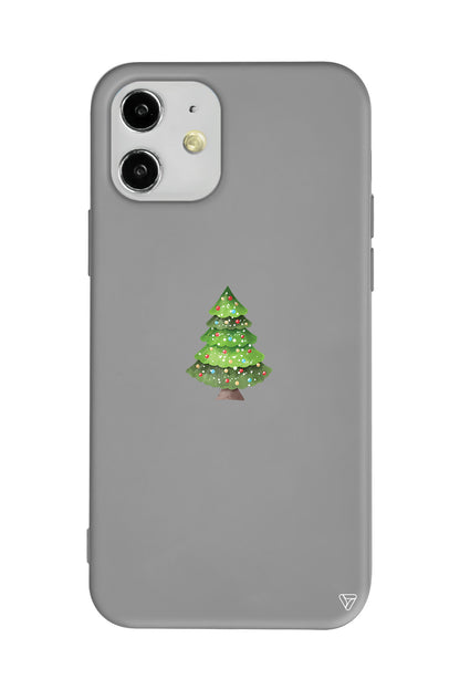 Mini Xmas Tree Lansman Model İçi Kadife Silikon Telefon Kılıfı