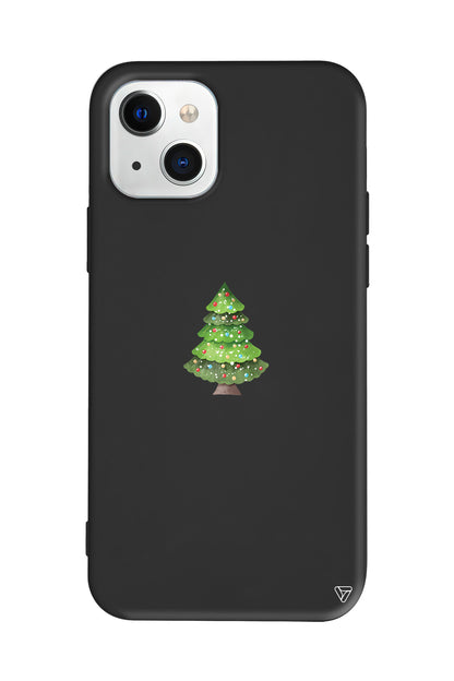 Mini Xmas Tree Lansman Model İçi Kadife Silikon Telefon Kılıfı