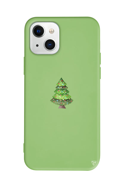 Mini Xmas Tree Lansman Model İçi Kadife Silikon Telefon Kılıfı